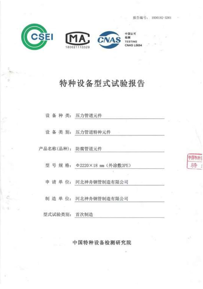 特种设备型式试验报告